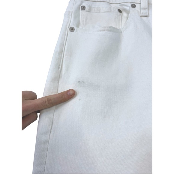 Madewell Tall High-Rise Slim Boyjean in Tile White, Size 29T - Picture 6 of 15